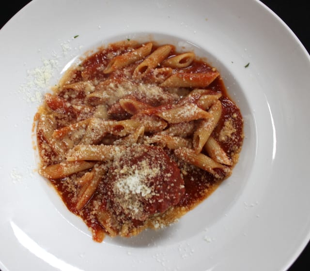 Kids Penne with Meatballs.