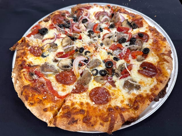 Agostino's Deluxe Pizza.