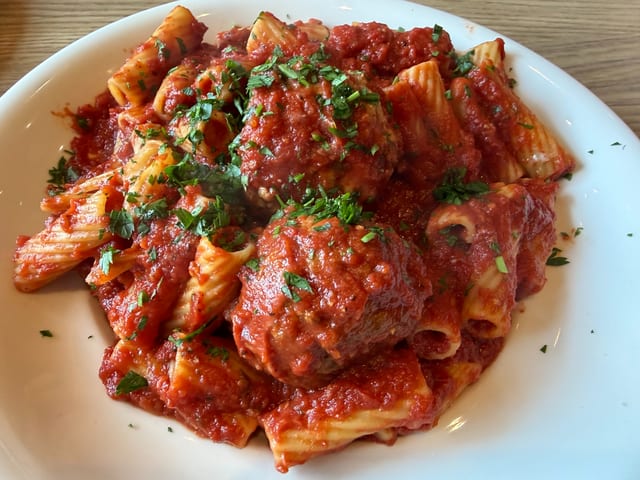 Rigatoni & Meatballs.