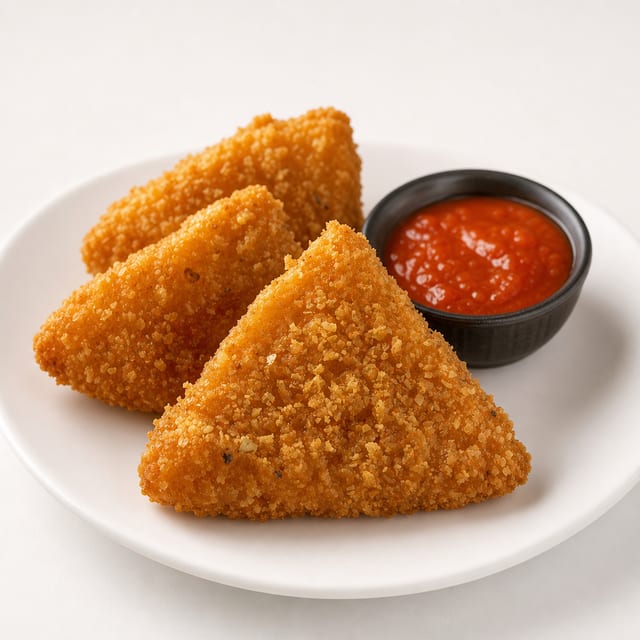 Fried Mozzarella Wedges.